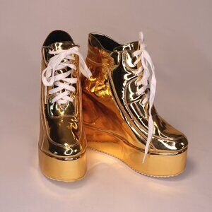 Gold Metallic Platform boots